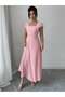 Rochie midi, roz - 4