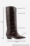 Lyric Brown Print Women's Thick Heeled Boots - 5