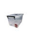 Clear Plastic Storage Box 20 L with Wheels - Durable HDPE Household Organizer, 44 x 30 x 27.5 cm, Ideal for Home Storage, Clear Container for Easy Visibility - 2