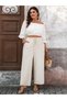 Pantaloni, crem - 5