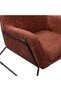 Akira 1 Seater Fabric Accent Chair | Armchair | Modern Design Single Seater Accent Chair | Comfortable Living Room Furniture L 76 xW 85 xH 87 cm - Rust - 5