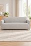 Jacquard 3 Seater Gray Sofa Cover |   Elastic Seat Cover | Sofa Bed Cover |   Seat Cover - 4