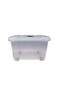 Clear Plastic Storage Box 20 L with Wheels - Durable HDPE Household Organizer, 44 x 30 x 27.5 cm, Ideal for Home Storage, Clear Container for Easy Visibility