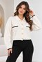 Women's Knitwear Cardigan Jacket with Gold Buttons, Stylish Knitted Model