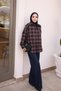 قميص أسود منقوش بجيب واحد - 3