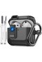Compatible with AirPods 5 & 4 Case for Secure Lock Rugged,Black Stripe