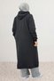 63033 Large Size Zippered Three-Thread Cap - Black - 5