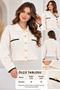 Women's Knitwear Cardigan Jacket with Gold Buttons, Stylish Knitted Model - 3