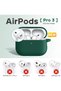 غطاء AirPods Pro 3 (2025) سيليكون ناعم - أسود أخضر - 2