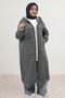 63033 Large Size Zippered Three-Thread Cap - Anthracite - 4