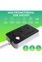 شريط طاقة SKY-TOUCH مع أسلاك تمديد، قطعتان، مقبس طاقة عالمي بـ 3 منافذ و5 منافذ USB ومنفذ Type-C واحد - 2