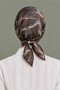 Pure Silk Brush Patterned Scarf - Brown - 2