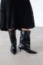 Bridge Women's Mouth-Collar Leather Boots Black - 2