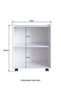 Banette 2 Door Laundry Cabinet 2 Tier Modern Design Wooden - 2