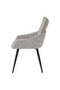 Hampton Dining Chair Set of 2 With Fabric Upholstery |Sturdy Kitchen Dining Chairs Without Table | Single Seater Modern Design Furniture For Dining Room L 63 x W 56 x H 84.5 cm-L.Grey - 3