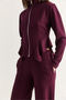 Women's Plum Flywheel Detailed Cardigan Ribbed Trousers Modal Pique Set 604 60286554 - 5