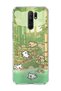Redmi 9 Compatible Bamboo Forest Dogs Printed Transparent Phone Case