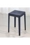 Danyell Stool Light Weight Single Backless Chair PP Material Modern Design 1 Seater Chair For Living Room Dining Room Indoor Furniture L 28 xW 28 xH 45.5 cm -Dark Blue - 2
