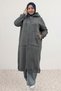63033 Large Size Zippered Three-Thread Cap - Anthracite - 2