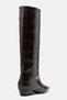 Lyric Brown Print Women's Thick Heeled Boots - 7