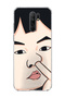 Redmi 9 Compatible Funny Face Nose Printed Transparent Phone Case