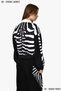 Design Zebra Pattern Stone Detailed Tracksuit Set Black and White - 2
