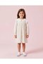 Girls White Printed Long Sleeve Dress