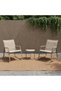 Jasper Balcony Set 1+2 | 2-Seater Set With Table | All Weather 3 Piece Bistro Set With Coffee Table | Modern Design Furniture For Balcony Outdoor Garden - 2