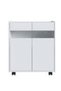Banette 2 Door Laundry Cabinet 2 Tier Modern Design Wooden - 5