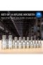 Spline Socket Bit Set 10pcs Square Triple Silver M4 - M18 - 6