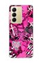 Realme C75 Compatible Pink Butterfly Star Printed Transparent Phone Case