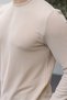 Beige Crew Neck Ribbed Men's Sweatshirt E7215 - 5