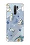 Redmi 9 Compatible Transparent Phone Case with Shark Costume and Cat Print