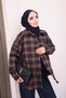 قميص أسود منقوش بجيب واحد - 4