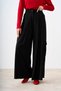 Women's Cargo Pocket Palazzo Trousers Black - 2