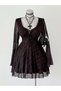 Rochie mini, maro - 4