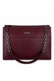 Derkon 100% Genuine Leather Women's Hand and Shoulder Bag Burgundy - 2