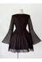 Rochie mini, maro - 2