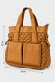 Gabriel Women's Quilted Large Size Hand and Shoulder Bag-Tan - 4