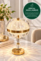 Crystal Led Table Lamp Gold – Decorative Sparkling Lampshade Modern Living Room and Bedside Lamp