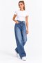 Women's Wide Leg Loose Blue Baggy Jeans - 5