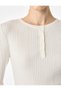 Buttoned Long Sleeve Crew Neck Knitwear Sweater - 5