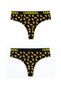 Pizza Patterned Women's Brazilian Panties Cotton Lycra Black - 5
