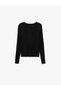 Buttoned Long Sleeve Crew Neck Knitwear Sweater - 7