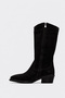 Genuine Leather 275Sza2027-24 Brown Suede Women's Below the Knee Boots - 2