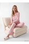 Shirt Collar Patterned Women's Pajama Set (W6) - 2