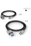 كابل USB-A 3.0 إلى USB-C - بطول 2×0.8 متر - 2