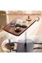 End Table C-Shaped, Adjustable Pedestal Side Table Night Stand, with 360°Rotating Top, Height Adjust - 4