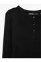 Buttoned Long Sleeve Crew Neck Knitwear Sweater - 8