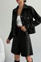 Women's Buttoned Tweed Top and Skirt Set - 6
